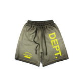 Hip-hop shorts american high street retrohip hop street tie-dye washed distressed casual loose half length pants beach shorts
