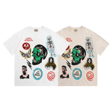 Wholesale gallery dept washed distressed short-sleeved american trendy retro skull printing couple wear looset