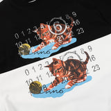 Cute cartoon cat design youth sports t-shirt