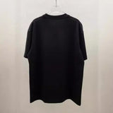 Flocked print oversized summer short-sleeve tee