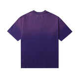Real shot in stock washed distressed short-sleeved t-shirt pure cotton round neck loose tee