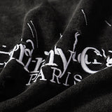 Washed and distressed ripped hoodie with distressed details