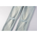KSUBI Jeans Slim Fit Casual Stretch Ripped Jeans