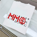 Crew neck, digitally printed red logo, relaxed fit, plus size short sleeve tee