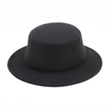 Walter White Hats Vintage British Flat Top Hat Couple Gentlemen's Hat Woolen Warm Hat