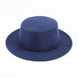 Walter White Hats Vintage British Flat Top Hat Couple Gentlemen's Hat Woolen Warm Hat