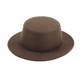 Walter White Hats Vintage British Flat Top Hat Couple Gentlemen's Hat Woolen Warm Hat