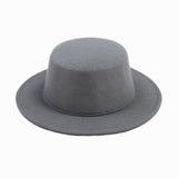 Walter White Hats Vintage British Flat Top Hat Couple Gentlemen's Hat Woolen Warm Hat
