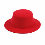 Walter White Hats Vintage British Flat Top Hat Couple Gentlemen's Hat Woolen Warm Hat