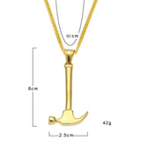 Jewelry Rap Fashion Stainless Steel Gold Plated Creative Pendant Necklace Armament rapper