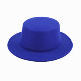 Walter White Hats Vintage British Flat Top Hat Couple Gentlemen's Hat Woolen Warm Hat