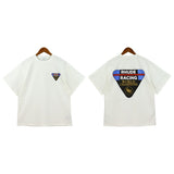 American rhu co-branded marlboro f formula traffic jam coconut tree sunset logo short-sleeved couple t