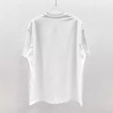 Maison margiela thick board digital laser sticker printing craft round neck short sleeve t-shirt