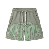 Hip-hop shorts american shorts large letter printingloose terry sweatpants half length pants trendy