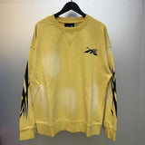 H-star series] fog high street retro women's head washed and distressed couple t-shirt shorts sweatshirt pants