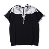 Marcelo classic phantom wings t-shirt - colorful feather lightning blade design - perfect for couples (mb short sleeve)