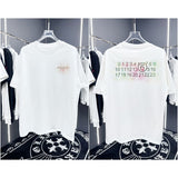 Spring/summer colorful inkjet pullover print crew neck short sleeve t-shirt
