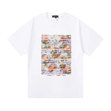 Purple br@nd comfy basics letter logo printing short-sleeved fog american street t-shirt
