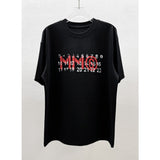 Crew neck, digitally printed red logo, relaxed fit, plus size short sleeve tee