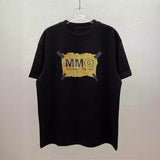 Crew neck t-shirt, digital direct-to-garment print, double yarn combed cotton short sleeve