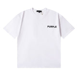Purple br@nd comfy basics letter logo printing short-sleeved fog american street t-shirt
