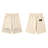 Summerpure cotton digital printing loose drawstring shorts