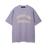 Fog icon double line essentials american high street summerloose couple short sleeve trendy heavy weight t-shirt