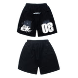 Hip-hop shorts american retro distressed shorts couple ins high street loose summer casual sports pants