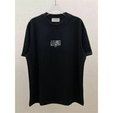 Minimalist digital print crew neck t-shirt - 100% cotton, lightweight short sleeve tee