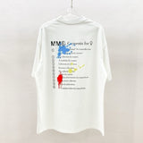 Digital print double yarn crew neck t-shirt - men's letter logo short sleeve