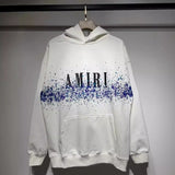 Amri splash ink flowing paint starry sky crack letter logo unicorn arm hoodie sweatshirt couple wear long sleeves