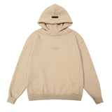 essential double line fog shorts icon laminated stereo letter round neck couple pullover