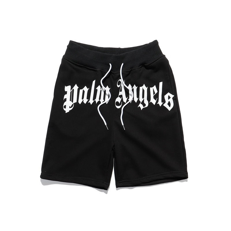 Hip-hop shorts summer american high streetletterlogoprinting sports casual terry sweatpants shorts half length pants