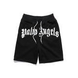Hip-hop shorts summer american high streetletterlogoprinting sports casual terry sweatpants shorts half length pants