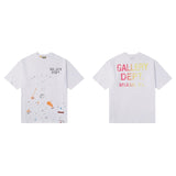 American retro gallery dept. letter print oversized double gauze pure cotton short sleeve t-shirt