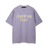 Fog icon double line essentials american high street summerloose couple short sleeve trendy heavy weight t-shirt