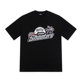 [heavy weight double yarn] trapstar stitching tiger head embroider gradient letter short-sleeved t-shirt