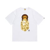 B@pe tshirtsssummer ape head little monkey camouflage short-sleeved round neck t-shirt