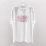 Summer cartoon graffiti print oversized short sleeve tee