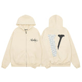 Vlone Hoodie autumn and winter electrocardiogram big V letter