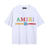 amri washed distressed tiger head number & letter logo short sleeve t-shirt