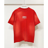 Maison margiela spray washed and distressed pure cotton high weight thick short sleeves