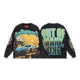 Cross-border wholesale american trend skull metal rock band robot bottom shirt pure cotton looselong sleevest