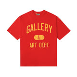 American retro gallery dept. letter print oversized double gauze pure cotton short sleeve t-shirt