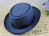 Walter White Hats British Vintage Woolen Broad-Brimmed Hat Dome Wide Brim Top Hat