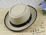 Walter White Hats British Vintage Woolen Broad-Brimmed Hat Dome Wide Brim Top Hat