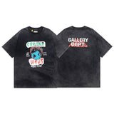 Wholesale gallery dept washed distressed short-sleeved american trendy retro skull printing couple wear looset