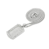 Jewelry Hiphop Diamond Army Pendant Necklace Dog Tags