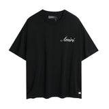 amri washed distressed tiger head number & letter logo short sleeve t-shirt