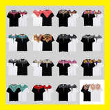 Correct version mb short-sleeved couple outfit colorful wings feather t-shirt marcelo european and american classic